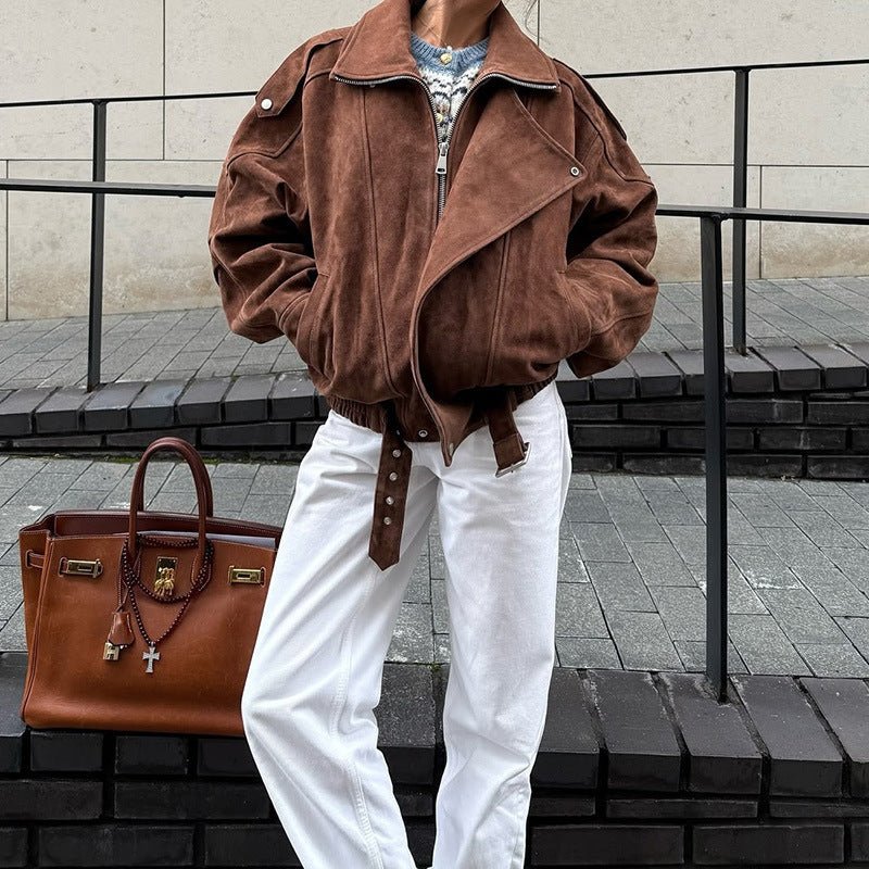 Hudson Bomber Jacket - Brown - Go - Dolly