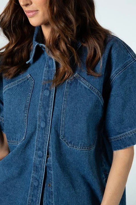 Hunter Denim Shirt - Indigo Denim - Go - Dolly
