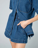 Hunter Denim Shorts- Indigo Denim - Go-Dolly