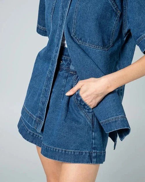 Hunter Denim Shorts - Indigo Denim - Go - Dolly
