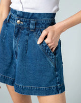 Hunter Denim Shorts- Indigo Denim - Go-Dolly