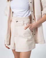 Hunter Ecru Denim Shirt - Off White - Go - Dolly