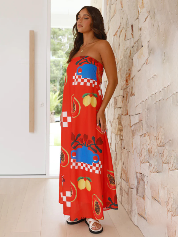Mendes Red Maxi Dress
