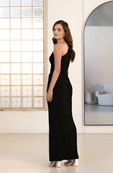 Imogen Knit Assymetrical Top - Black - Go - Dolly