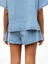 Indigo Denim Shorts - Blue - Go - Dolly