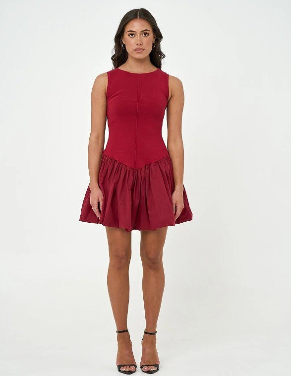 Isla Mini Dress - Cherry Red - Go - Dolly