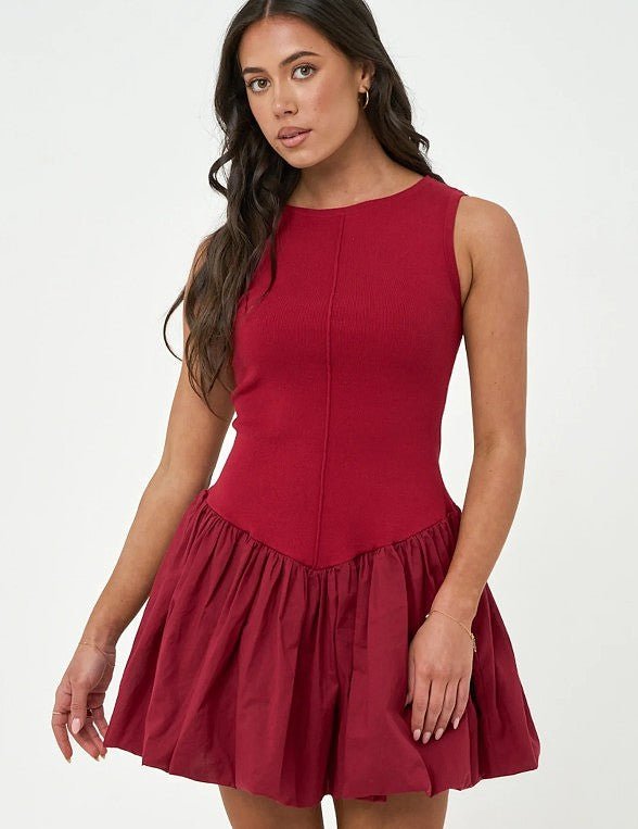 Isla Mini Dress - Cherry Red - Go - Dolly