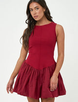 Isla Mini Dress - Cherry Red - Go - Dolly
