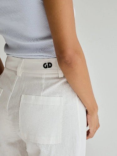 Jagger Wide Leg Pants - White - Go-Dolly