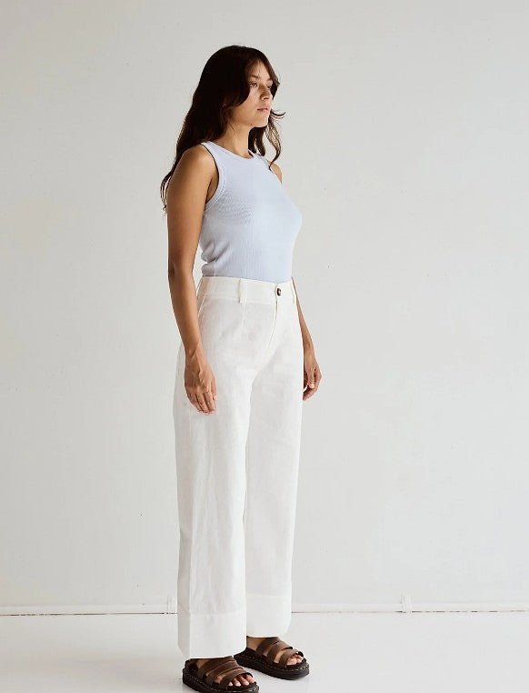 Jagger Wide Leg Pants - White - Go-Dolly