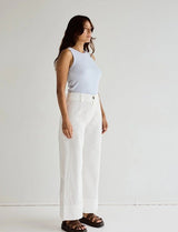Jagger Wide Leg Pants - White - Go-Dolly