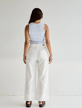 Jagger Wide Leg Pants - White - Go-Dolly