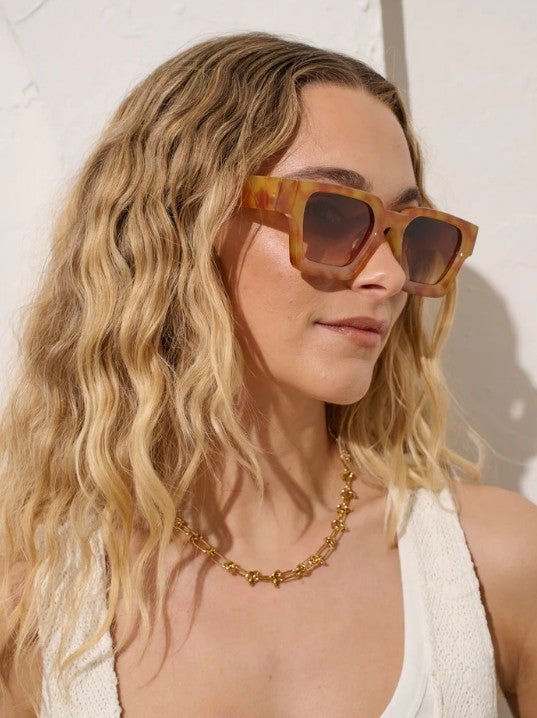 Jury Rectangular Sunglasses - Light Tort - Go - Dolly