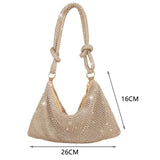 Knotted Gold Rhinestone HandBag - Go - Dolly