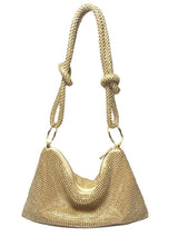 Knotted Gold Rhinestone HandBag - Go - Dolly