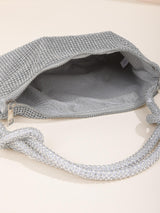 Knotted Silver Rhinestone HandBag - Go - Dolly