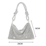 Knotted Silver Rhinestone HandBag - Go - Dolly
