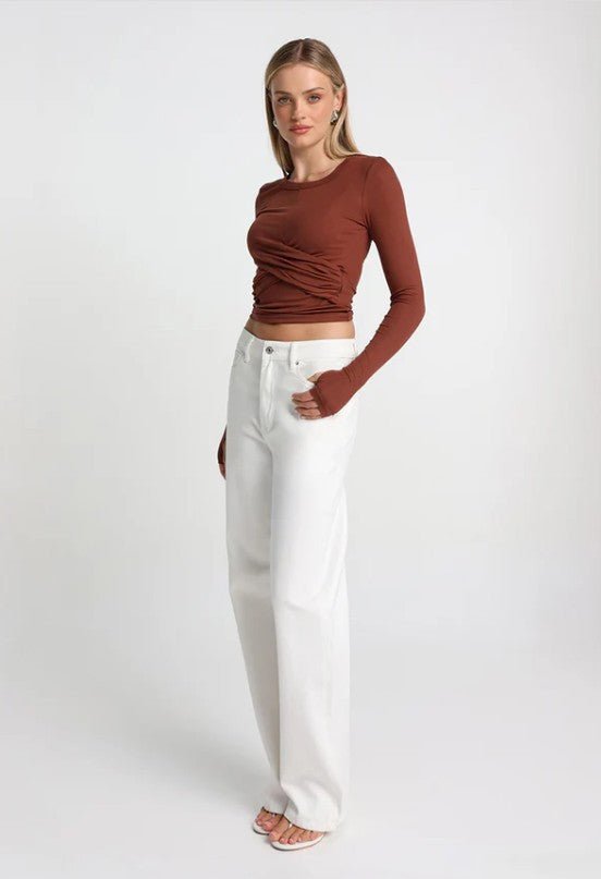 Koko Long Sleeve Top - Chocolate - Go-Dolly