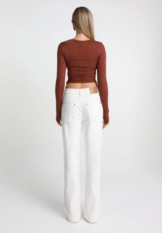 Koko Long Sleeve Top - Chocolate - Go-Dolly