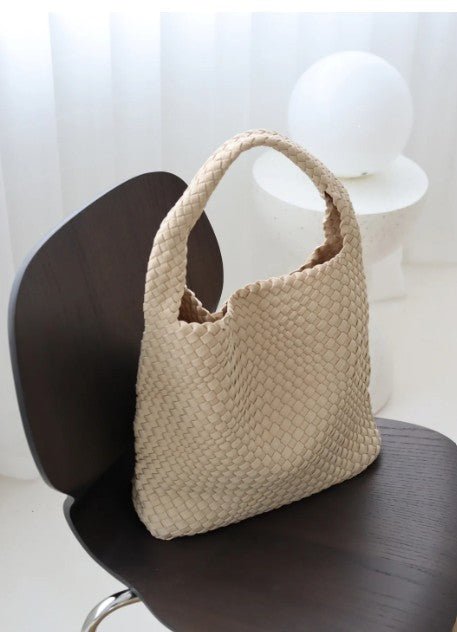 Layla Woven Tote Bag - Beige - Go - Dolly