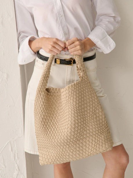 Layla Woven Tote Bag - Beige - Go - Dolly