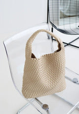 Layla Woven Tote Bag - Beige - Go - Dolly