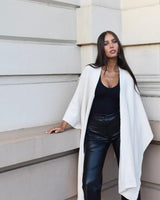 Lennox Oversized Poncho - Ivory - Go-Dolly