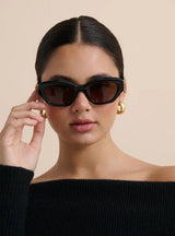 Lizzie Cat - Eye Sunglasses - Black - Go - Dolly