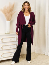 Loralee Long Sleeve Cardigan - Dusty Pink - Go-Dolly