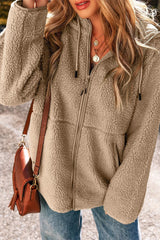 Luna Fleece Hooded Jacket - Khaki - Go - Dolly