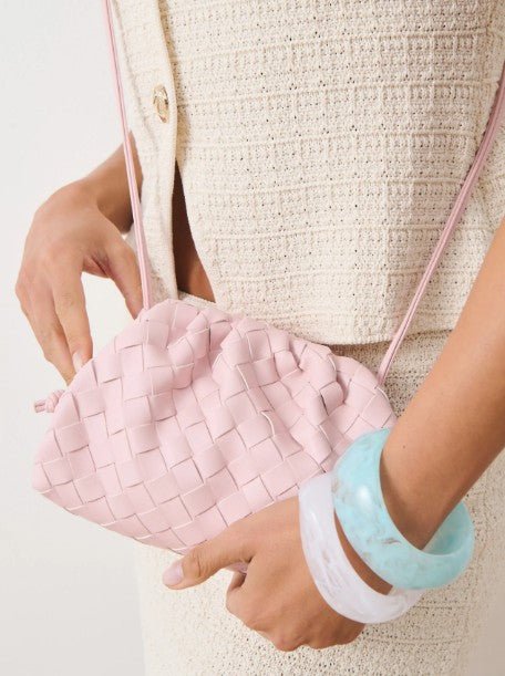 Maeve Woven Clutch Bag - Pink - Go - Dolly
