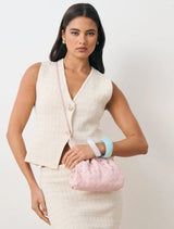 Maeve Woven Clutch Bag - Pink - Go - Dolly