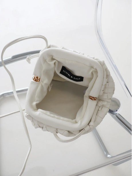 Maeve Woven Clutch Bag - White - Go - Dolly