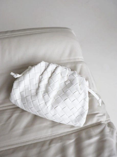 Maeve Woven Clutch Bag - White - Go - Dolly