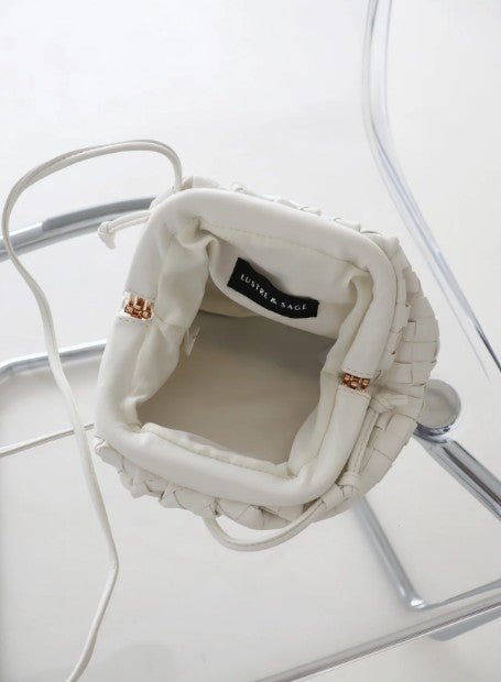 Maeve Woven Clutch Bag - White - Go - Dolly
