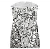 Mani Sequin Mini Dress - Silver - Go - Dolly