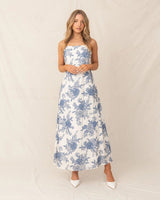 Marena Midi Dress - Blue - Go - Dolly