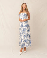 Marena Midi Dress - Blue - Go - Dolly