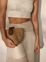 Marielle Straw Half Moon Bag - Beige Straw - Go - Dolly
