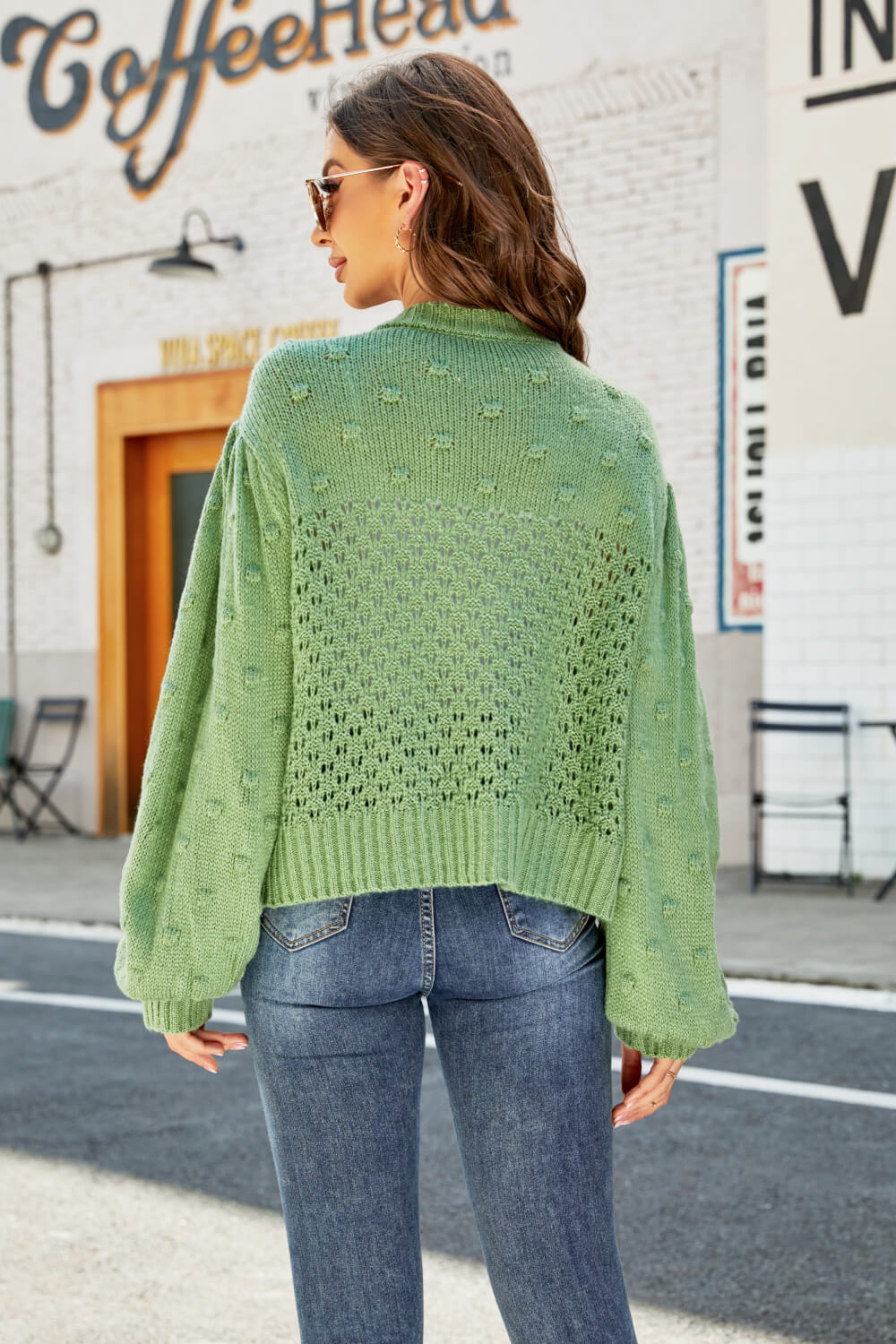 Marnie Knit Cardigan - Green - Go - Dolly