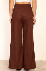 Mercer Wide Leg Pants - Brown - Go - Dolly
