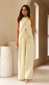 Midnight Drape Top & Pants Set - Butter Yellow - Go-Dolly
