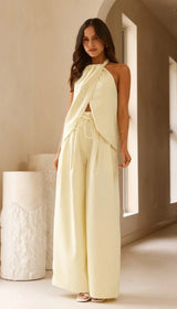 Midnight Drape Top & Pants Set - Butter Yellow - Go-Dolly