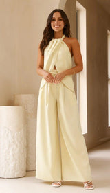 Midnight Drape Top & Pants Set - Butter Yellow - Go-Dolly