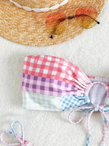 Mila Plaid Bikini - Pink - Go - Dolly