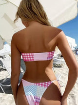 Mila Plaid Bikini - Pink - Go - Dolly