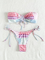 Mila Plaid Bikini - Pink - Go - Dolly