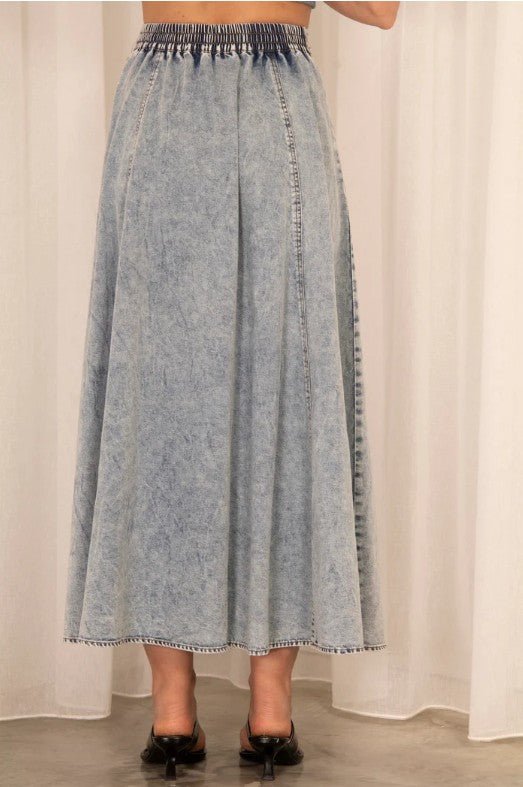 Moira Denim Midi - Blue Wash - Go - Dolly