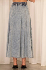 Moira Denim Midi - Blue Wash - Go - Dolly