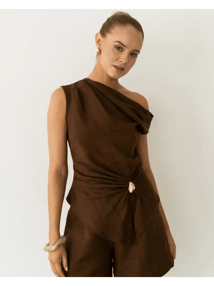 Myra Top - Brown - Go - Dolly